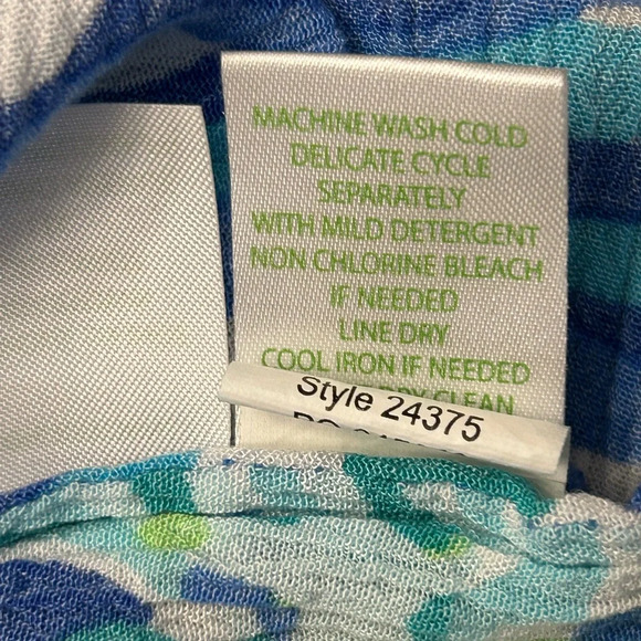 Lilly Pulitzer Sz M Lantana Tunic Top Wade & Sea Crinkle Gauze V-Neck Coverup - Picture 10 of 10